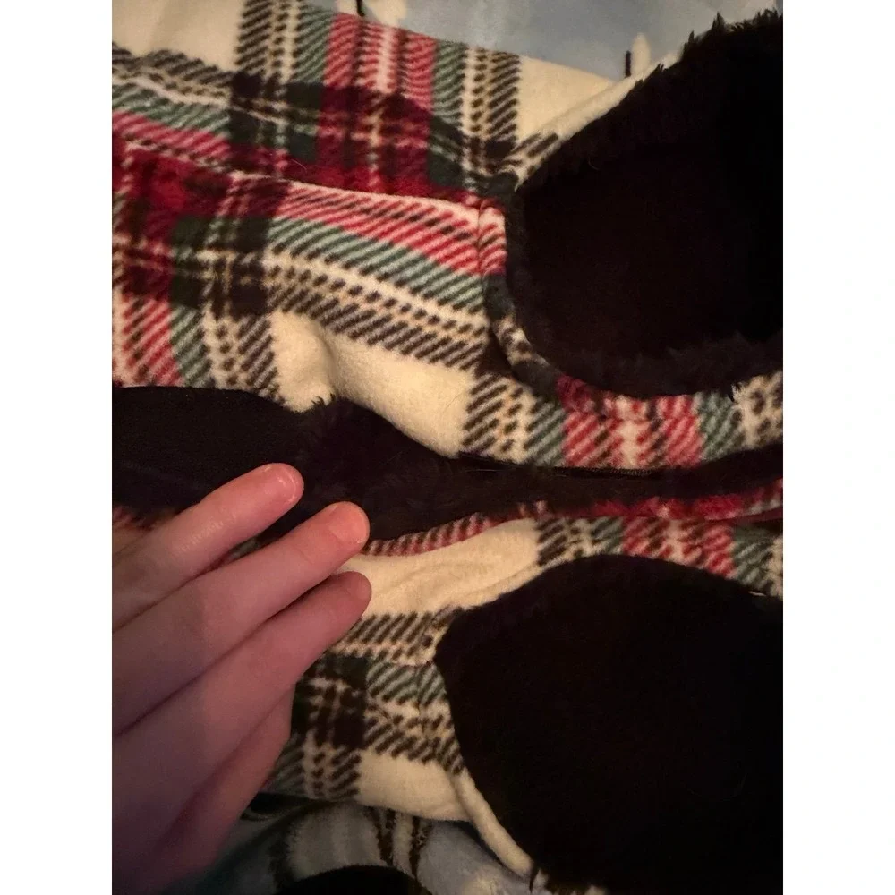 Barkley & Finn Pet Sherpa Lined Winter Dog Coat Jacket Medium Multi Plaid
